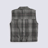 GIRLS PLAID CHECK SLEEVELESS TOP