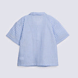 GIRLS NOTCH COLLAR PRINTED SHIRT