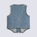 GIRLS EMBELLISHED DENIM VEST
