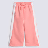 GIRLS CONTRAST PANEL WIDE LEG TROUSERS