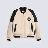 BOYS CONTRAST PANEL VARSITY JACKET