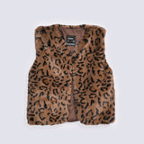 GIRLS FAUX FUR SLEEVE LESS JACKET