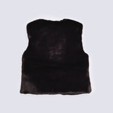 GIRLS FAUX FUR SLEEVE LESS JACKET