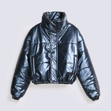 GIRLS METALLIC PUFFER JACKET