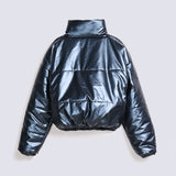 GIRLS METALLIC PUFFER JACKET