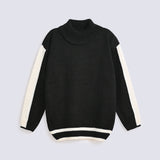 GIRLS SWEATER WITH WHITE TIPPING