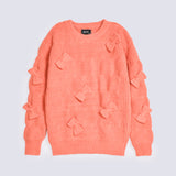 GIRLS 3D BOW KNITTED SWEATER