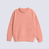 GIRLS DROP SHOULDER VELVET SWEATER