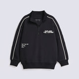BOYS MOCK NECK HALF ZIPPER SWEAT SHIRT