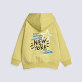 BOYS PRINTED ZIPPER HOODED TOP
