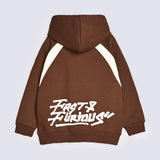 BOYS CONTRAST PANEL HOODED TOP