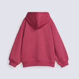 GIRLS BASIC ZIPPED HOODED TOP