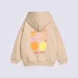 GIRLS PRINTED ZIPPER HOODED TOP