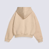 GIRLS OVERSIZED ZIPPER HOODED TOP