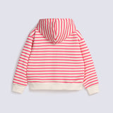 GIRLS STRIPED PRINTED HOODED TOP
