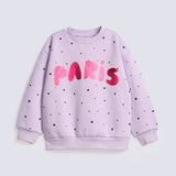 GIRLS DROP SHOULDER PRINTED SWEAT SHIRT