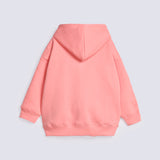 GIRLS CONTRAST PANEL ZIPPER HOODED TOP