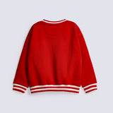 GIRLS DROP SHOULDER VARSITY SWEATSHIRT