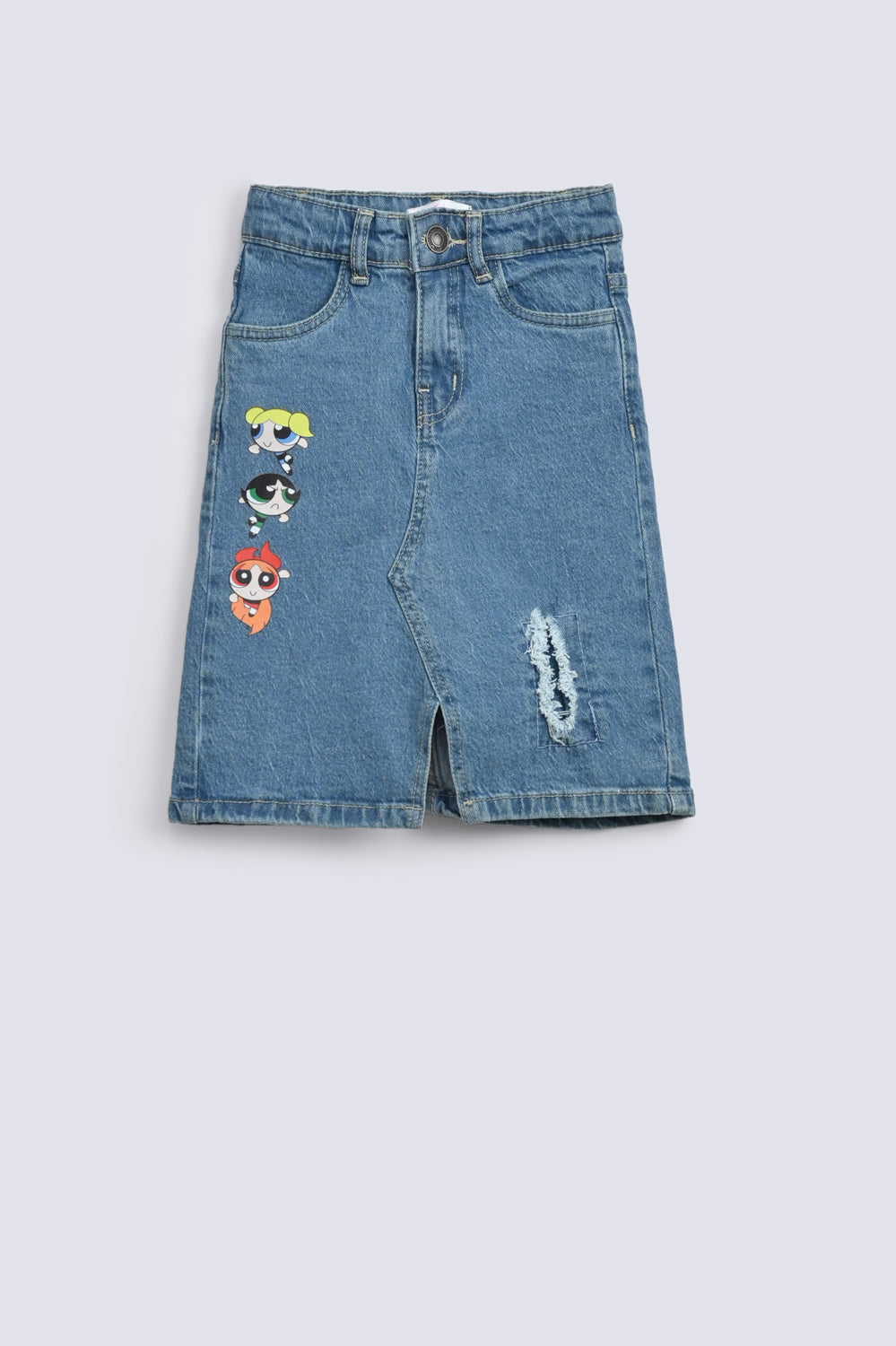 GIRLS POWER PUFF DENIM SKIRT