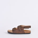 BOYS BUCKLED LEATHER SANDALS