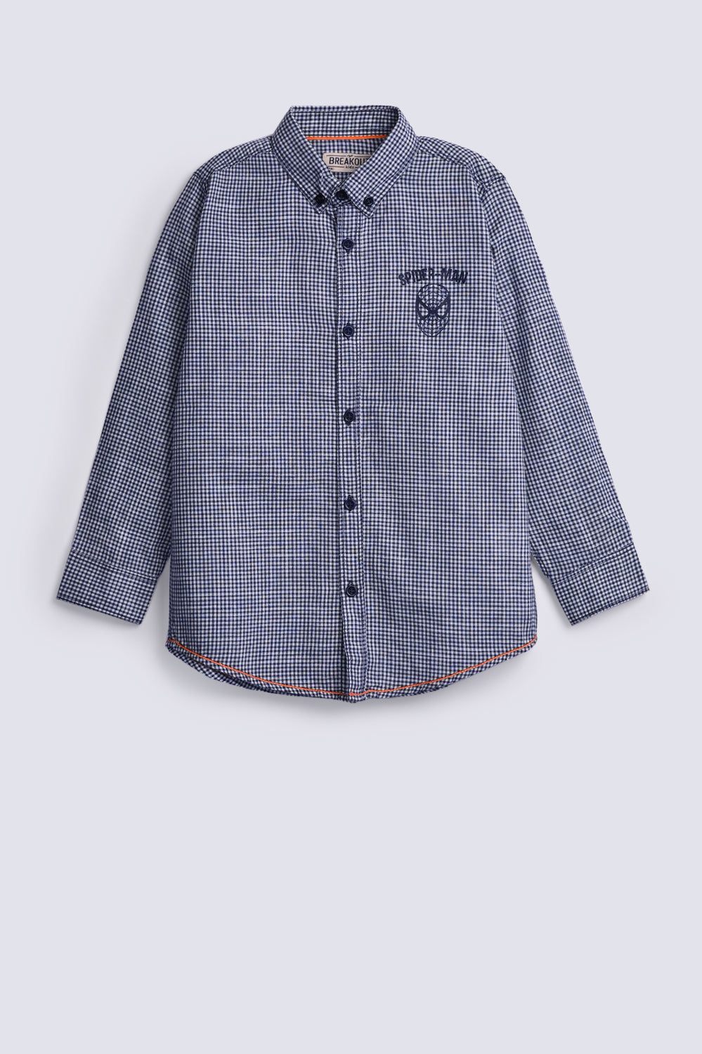 BOYS PRINTED CHECKERED SHIRT