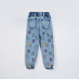 GIRLS PRINTED JOGGER DENIM