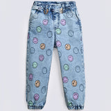 GIRLS PRINTED JOGGER DENIM