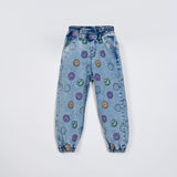 GIRLS PRINTED JOGGER DENIM