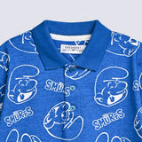 BOYS SMURF PRINT POLO