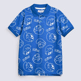 BOYS SMURF PRINT POLO