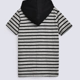 BOYS HOODED STRIPER TEE