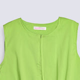 GIRLS BUBBLE HEM ZIPED TOP