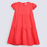 GIRLS TEXTURED PANEL DRESS