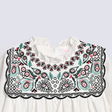 GIRLS YOKE EMBROIDERED TOP