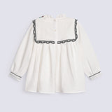 GIRLS YOKE EMBROIDERED TOP