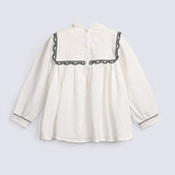 GIRLS YOKE EMBROIDERED TOP