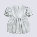 GIRLS CHECKERED EMBROIDERED TOP