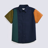 BOYS CONTRAST PANEL SHIRT