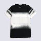 BOYS ENGINEERED STRIPER SPECIAL KNIT TEE