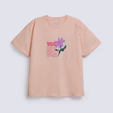 GIRLS FLOWER TEXT PRINTED T SHIRT