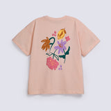 GIRLS FLOWER TEXT PRINTED T SHIRT
