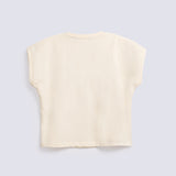 GIRLS APPLIQUE FLOWER T SHIRT