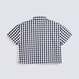 GIRLS DROP SHOULDER CHECKERED BARBIE SHIRT