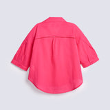 GIRLS BUTTONDOWN SHIRT WITH LACE