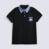 BOYS CONTRAST COLLAR POLO