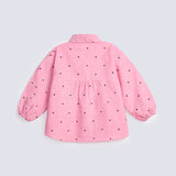 GIRLS PRINTED BUTTON DOWN SHIRT