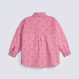 GIRLS PRINTED BUTTON DOWN SHIRT