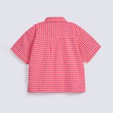 GIRLS BOXY FIT CHECKERED SHIRT