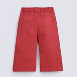 GIRLS ZIP DETAIL LOOSE CAPRI