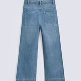 GIRLS WIDE LEG EMBROIDERED DENIM